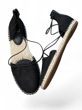 Eileen Fisher Black Suede Espridelles Sandals